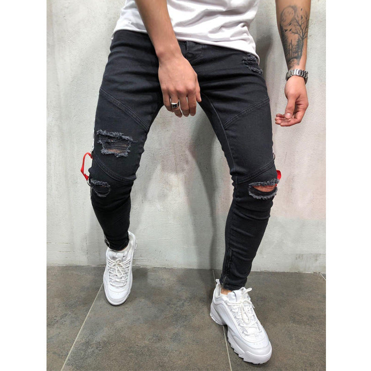Casual skinny jeans men fashion