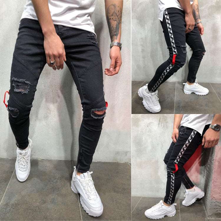 Casual skinny jeans men fashion
