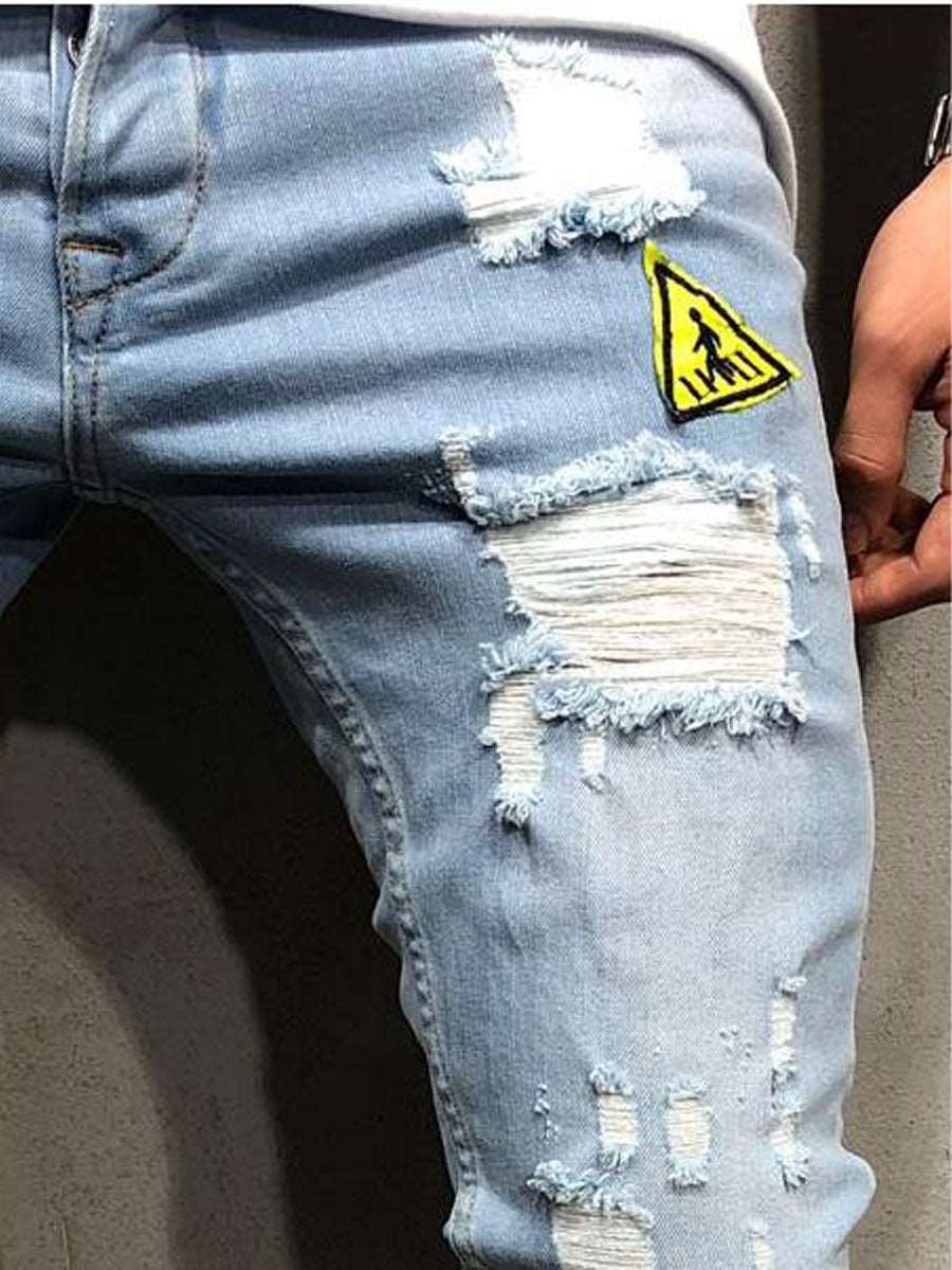 Casual skinny jeans men fashion